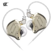 KZ ZSN Pro 2 In-Ear Earphones, Hybrid 1BA + 1DD Dual Driver, HiFi Bass Metal Earbuds, Noise Isolating with Detachable Cable