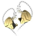 thumbnail image 1 of KZ ZSN Pro X in Ear Earphones,1BA+1DD Dual Driver Wired Noise Cancelling Gaming Earbuds, Deep Bass Stereo Sound Ear Monitor Headphone, Detachable 2Pin IEM Cable for Musician Singer(Gold without Mic), 1 of 8