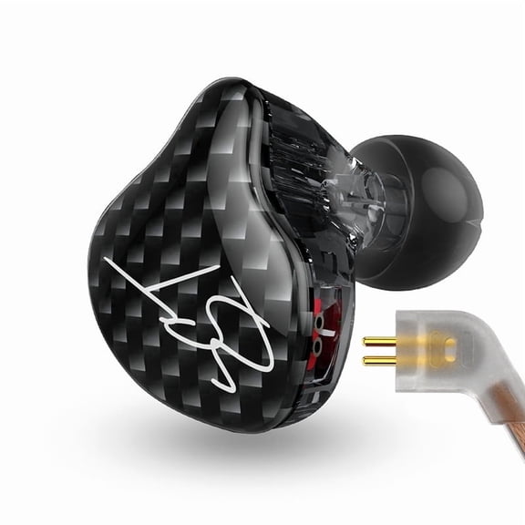 KZ ZST Hybrid Banlance Armature with Dynamic in-Ear Earphone 1BA+1DD HiFi Headset in Ear Monitors Headphones Wired Earbuds Gaming Earbuds (Black with mic)