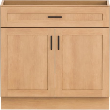 KZElegy 36" Bathroom Vanity Freestanding Vanity Storage Cabinet with 2 Soft Closing Doors,Large Edge Style,without Sink