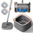 thumbnail image 1 of KZKR Easy Mop and Bucket Set with Squeeze Wringer Mops, 1 of 8