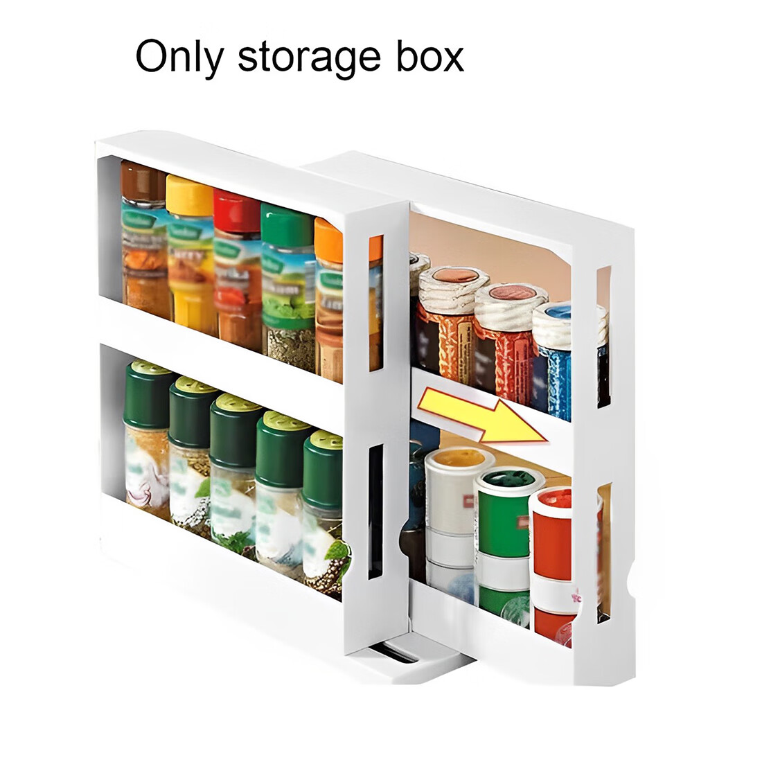 KZLO 2Tier Spice Rack, Up To 20 Seasoning Jars, Jar Storage Rack for