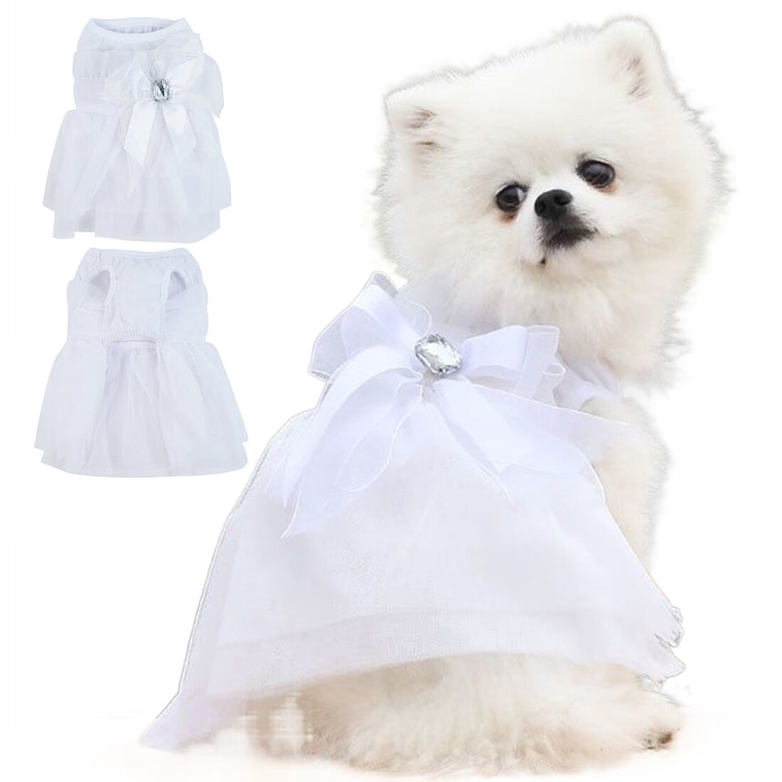 Image showcasing KZLO Dog Tulle Dress, Fashion Princess Clothes for Large Puppy Girl ...