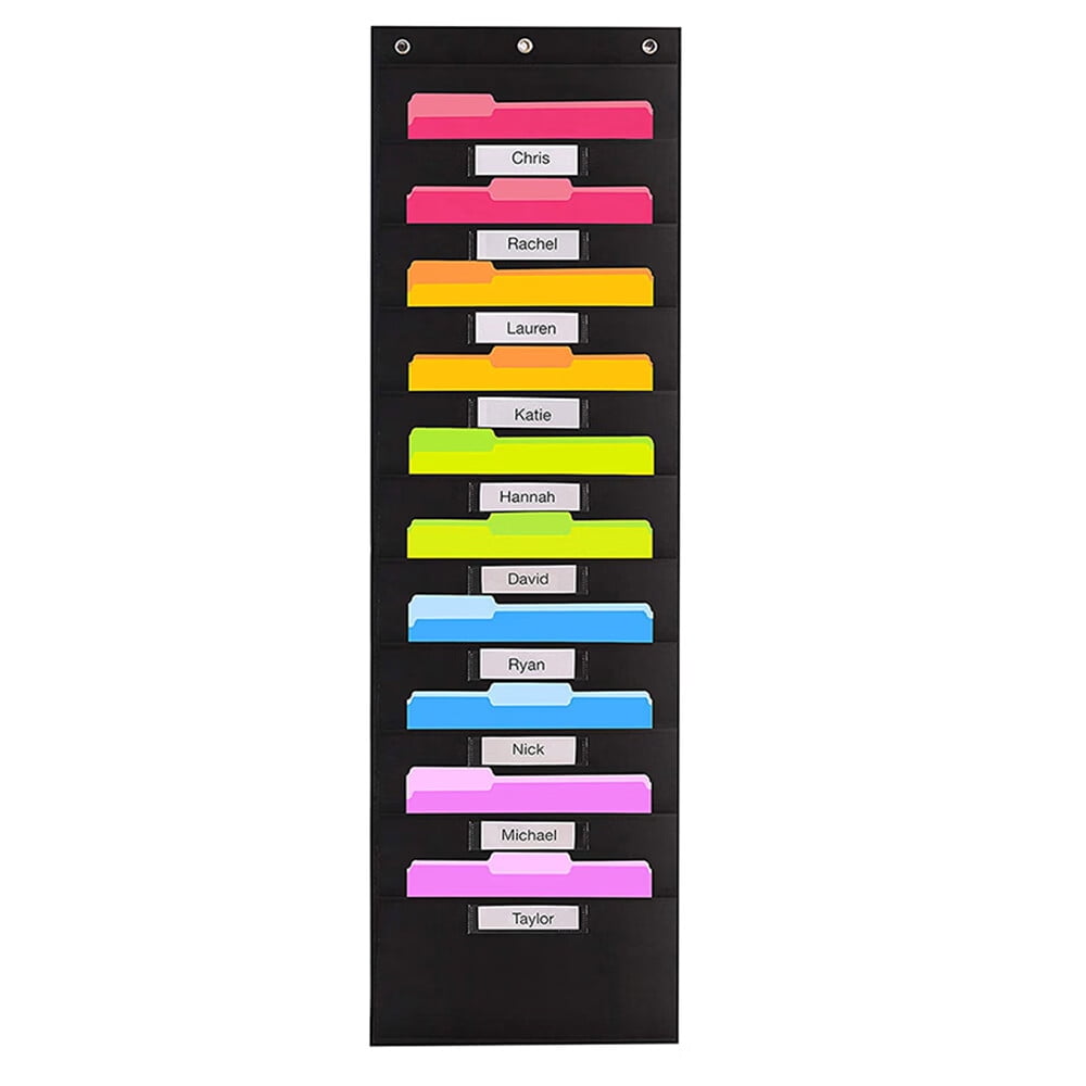 KZLO Organization Pocket Chart with 10 Pockets, Hanging Wall File