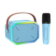 KZLO Wireless Bluetooth-Compatible Portable Lightweight Speaker, with Microphone, RGB Light, Powerful Sound and Deep Bass, for Home Karaoke, Outdoor Travel