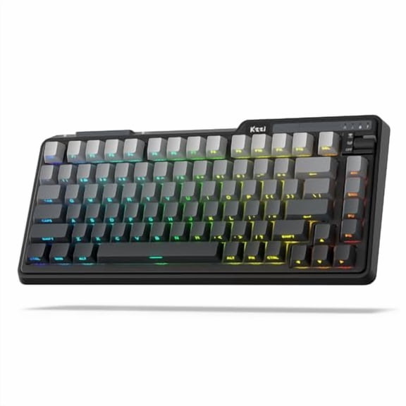 KZZI K75 LITE WIRELESS MECH KEYBOARD 75% RGB #3-MODE UNITE SWITCH - AURORA BLACK