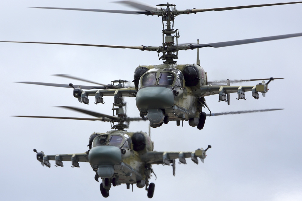 Ka-52 Alligator attack helicopters of Russian Air Force. Poster Print by Artem Alexandrovich/Stocktrek Images (17 x 11) - image 1 of 1