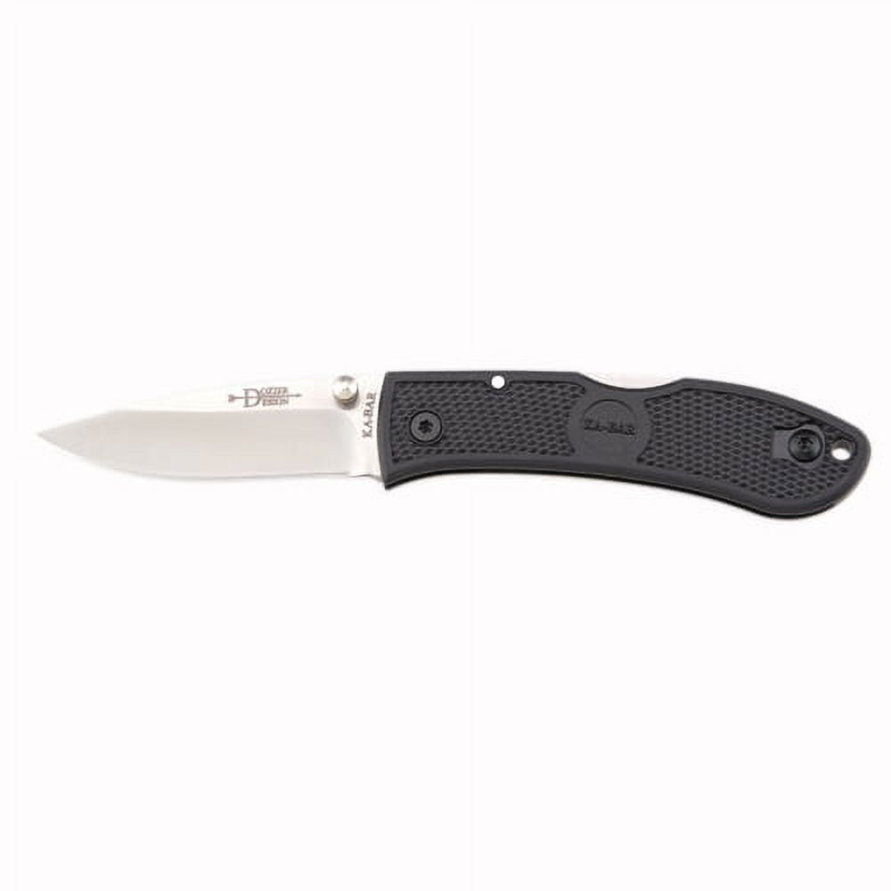 Ka-Bar 4072 Dozier Folding Small 2.25" Plain Fiberglass Handle Black