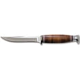 thumbnail image 1 of Ka-Bar Stacked Leather Handled Hunter Knife, 1 of 2