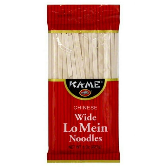 Ka-Me Chinese Wide Lo Mein Noodles, 8 oz (Pack of 12)