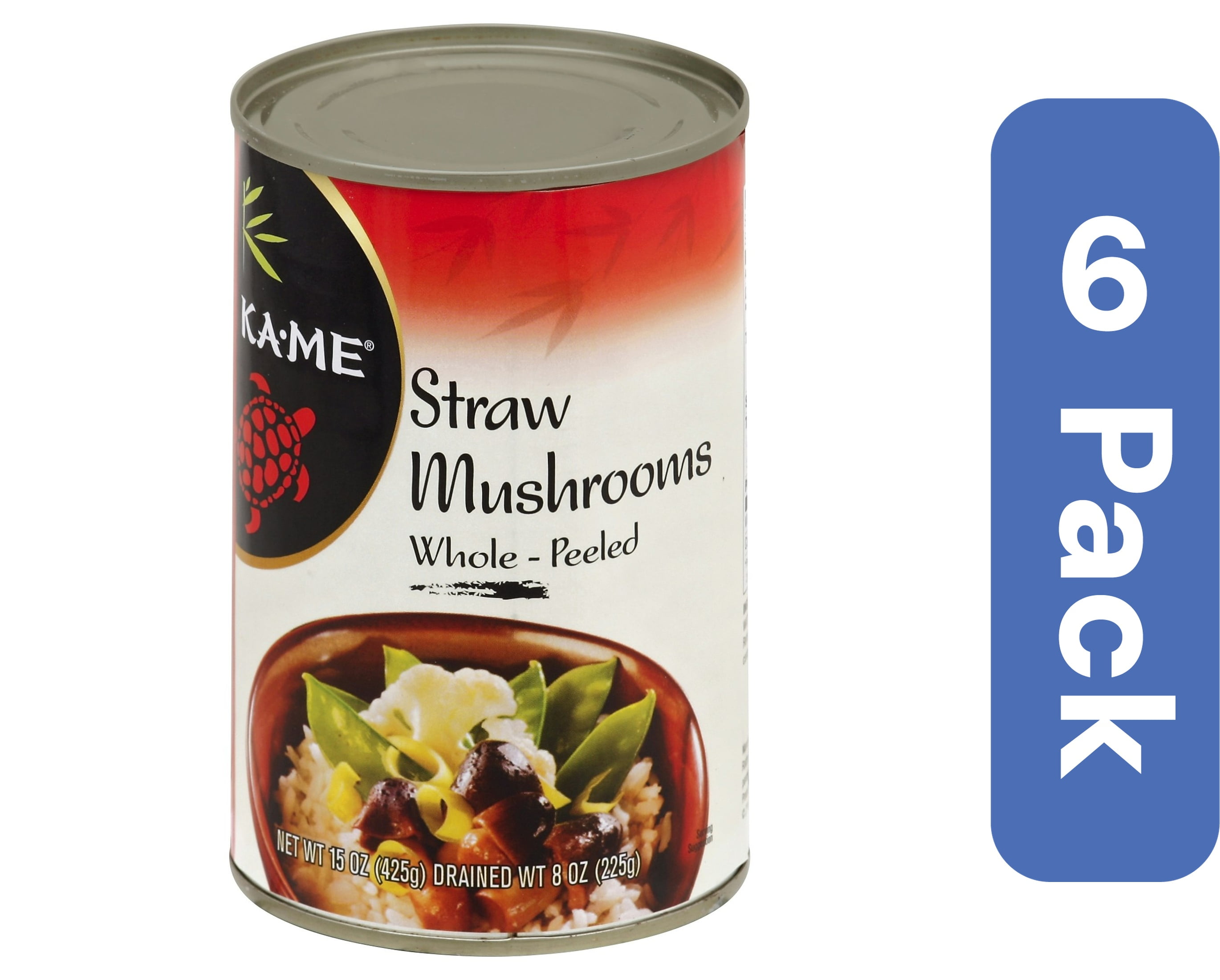 Ka-Me Mushroom Straws 15 oz (Pack Of 6)