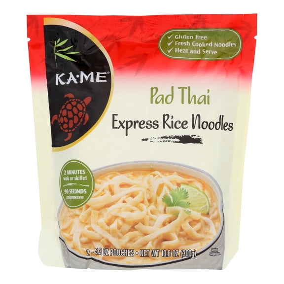Ka-Me Pad Thai & Hong Kong Express Fresh Cooked Rice Noodles, Variety 6-Pack 10.6 oz. Bags