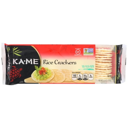 KA-ME WASABI RICE CRACKERS, 3.5 OZ.