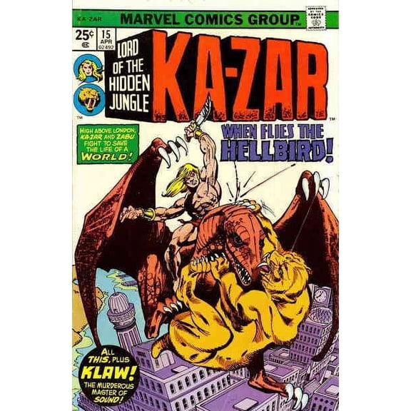 Ka-Zar (2nd Series) #15 (with Marvel Value Stamp) VF ; Marvel Comic Book
