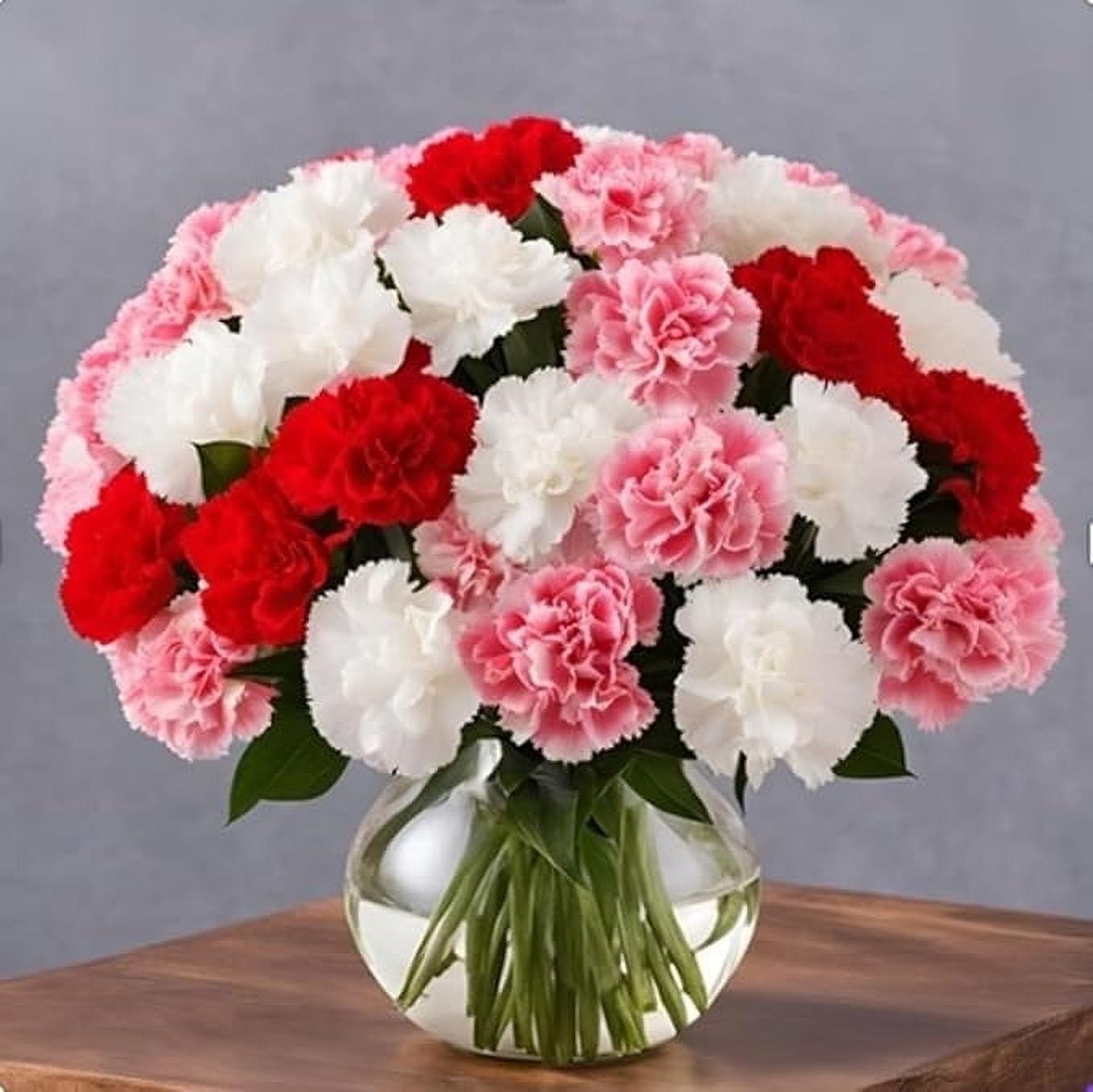 KaBloom: 18 Assorted Carnation vase, Next-Day Delivery, Gift for Every Occasion.