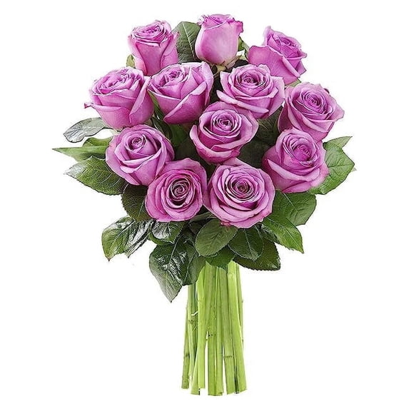 KaBloom : Fall Collection-Bouquet of 12 Lavender Roses, 3 Greens, Next-Day Delivery, Gift of Fresh Flowers for Every Occasion.