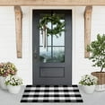 thumbnail image 1 of KaHouen Buffalo Plaid Rug 28? x 44?, Black and White Check Rug Hand-Woven Indoor or Outdoor Rugs for Layered Door Mats Washable Carpet for Front Porch, Kitchen, Farmhouse, Entryway, 1 of 7