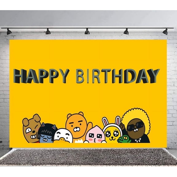 KaKao and Friends Backdrop Banner Party Supplies Poster Movie Theme Background for Photography Birthday Decorations