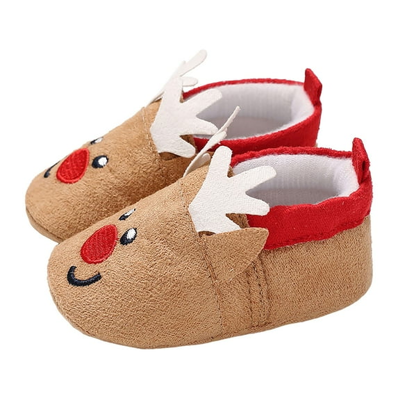KaLI_Store Baby Girl Boots Christmas Gift Boy Winter Snow Boots Warm Cotton Lined Short Fashion Walking Shoes(Toddler/Little Kid) Beige,12-18 Months