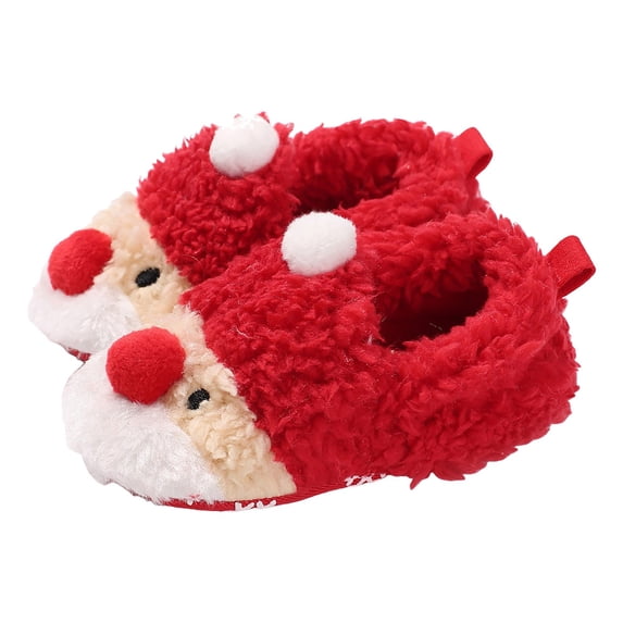 KaLI_Store Baby Girl Boots Christmas Gift Boy Winter Snow Boots Warm Cotton Lined Short Fashion Walking Shoes(Toddler/Little Kid) Red,6-12 Months