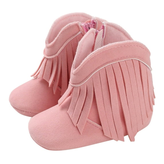 KaLI_Store Kids Boots Winter Boots Winter Baby Girl Shoes Soft Sole Toddler Snow Warm Boots for Baby Girl Pink,6