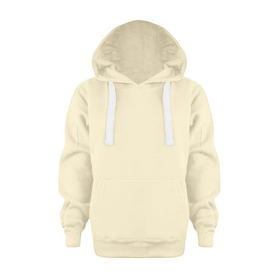 KaLI_Store Kids Boys Girls Solid Color Long Sleeve Zip Up Hoodie Sweatshirt Jackets Tops(Z2-Beige,9-10 Years)