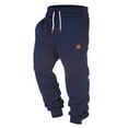 thumbnail image 1 of KaLI_Store Mens Athletic Drawstring Pants Elastic Waist Casual Jogger Baggy Pants Navy,M, 1 of 5