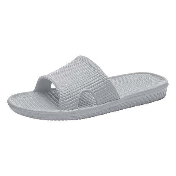 KaLI_Store Shoes for Women Cloud Slides Shower Slippers Bathroom Comfy Cushioned Thick Sole Slippers Grey,8