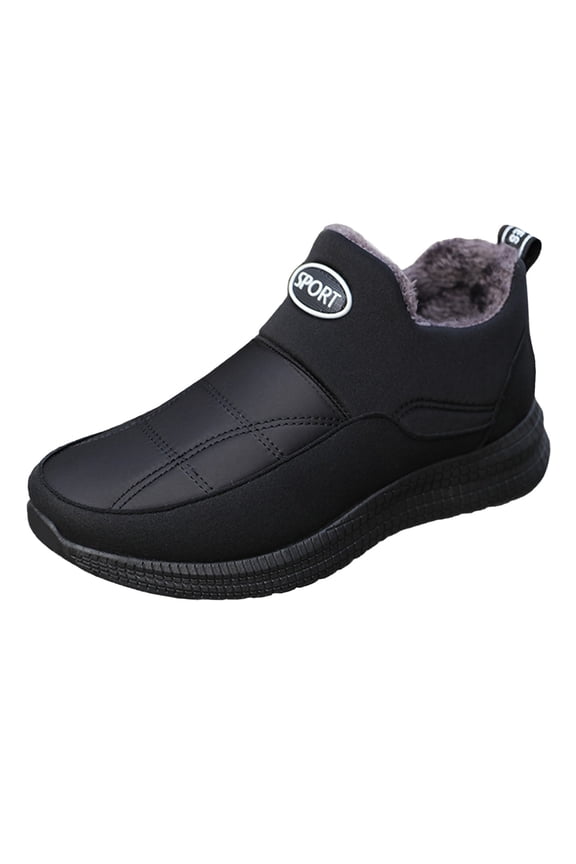 Winter Boots for Men Waterproof Warm Ankle Winter Work Boots for Men Black,9