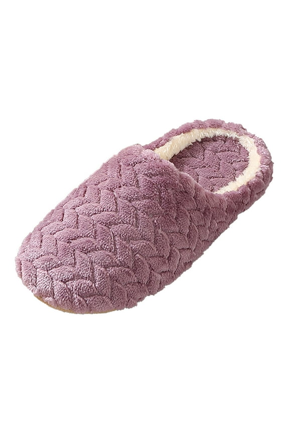 Women's Slippers Warm Cozy Soft Lightweight Memory Foam Indoor House Slippers Purple,8.5