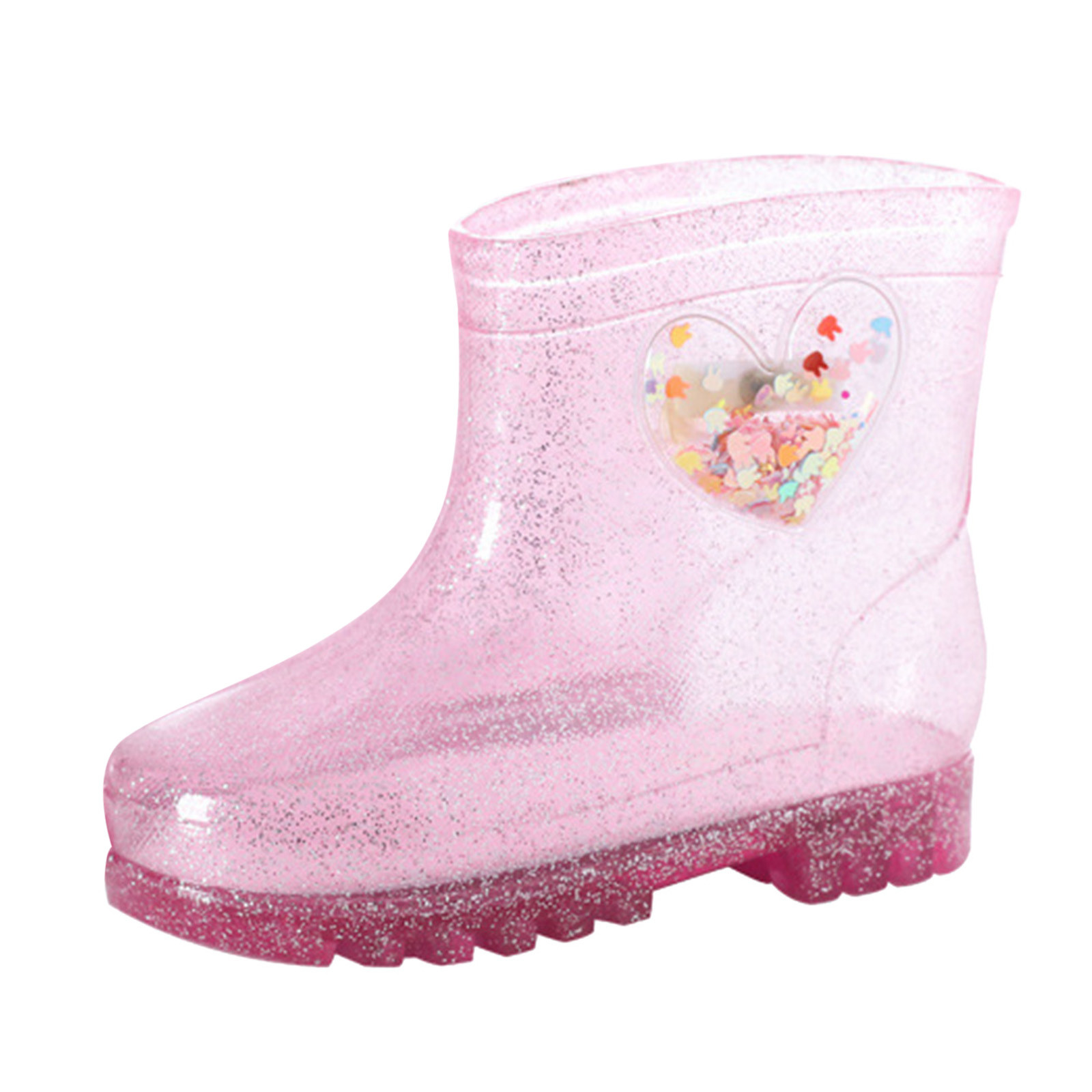 KaLI_store Baby Rain Boots Kid's Rain Boots for Girls Boys Seamless