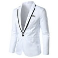 thumbnail image 1 of KaLI_store Blazer for Men Mens Blazer for Work Lightweight Vintage Coats Jackets Plaid Casual Suit White,3XL, 1 of 4