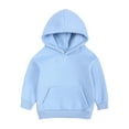 thumbnail image 1 of KaLI_store Boy's Hoodie Boys Casual Printed Pullover Sweatshirt Teen Fashion Hoodie Sports Tops Light Blue,8-9 Years, 1 of 5