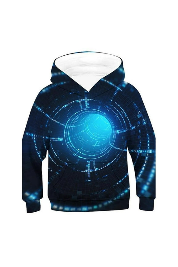 Boys Hoodie Boys Hoodie Heavyweight Winter Sweatshirt Warm Jacket Dark Blue,9-10 Years