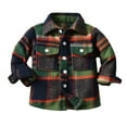 thumbnail image 1 of KaLI_store Boys Winter Coat Boys Long Sleeve Winter Autumn Hoodie Shirt Tops Coat Outwear Green,3-4 Years, 1 of 5