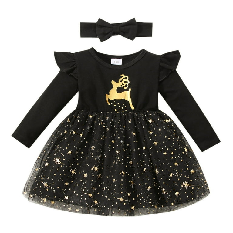 KaLI_store Christmas Dress Little Girls Long Sleeved Dresses