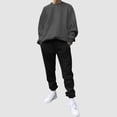 thumbnail image 1 of KaLI_store Crewneck Sweatshirt Men, Men'S Casual Tracksuits Long Sleeve Jogging Suits Sweatsuit Sets Track Pullover and Pants 2 Piece Outfit Hoodies for Men Grey,M, 1 of 4