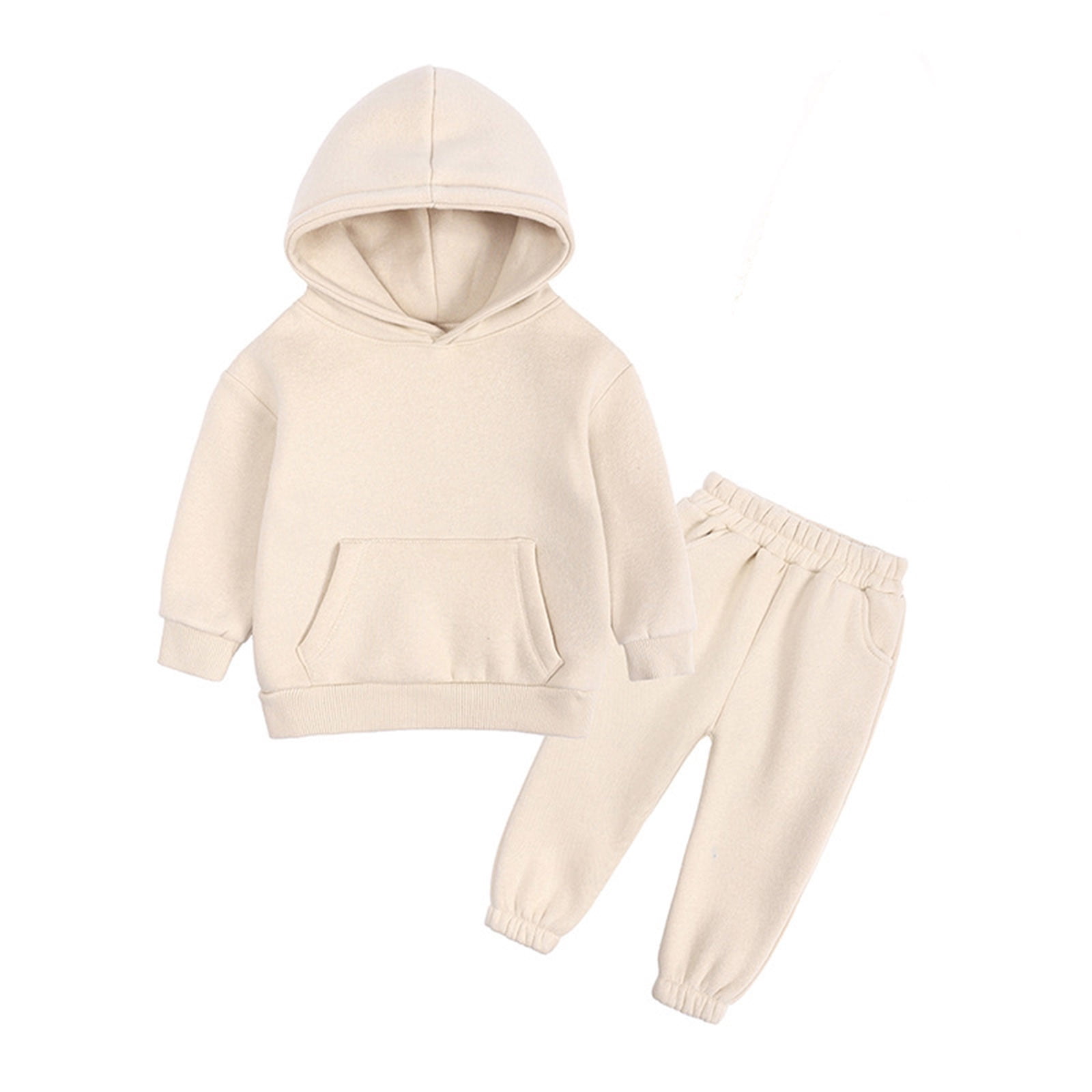 Tracksuit With Graphics Zip Through Hoodie And Joggers Set Beige