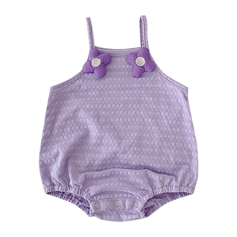 KaLI_store Cute Girl Bodysuit Baby Girls Clothes Ribbed Bodysuit Pants Set  Fall Winter Outfits Purple,6-12 Months 