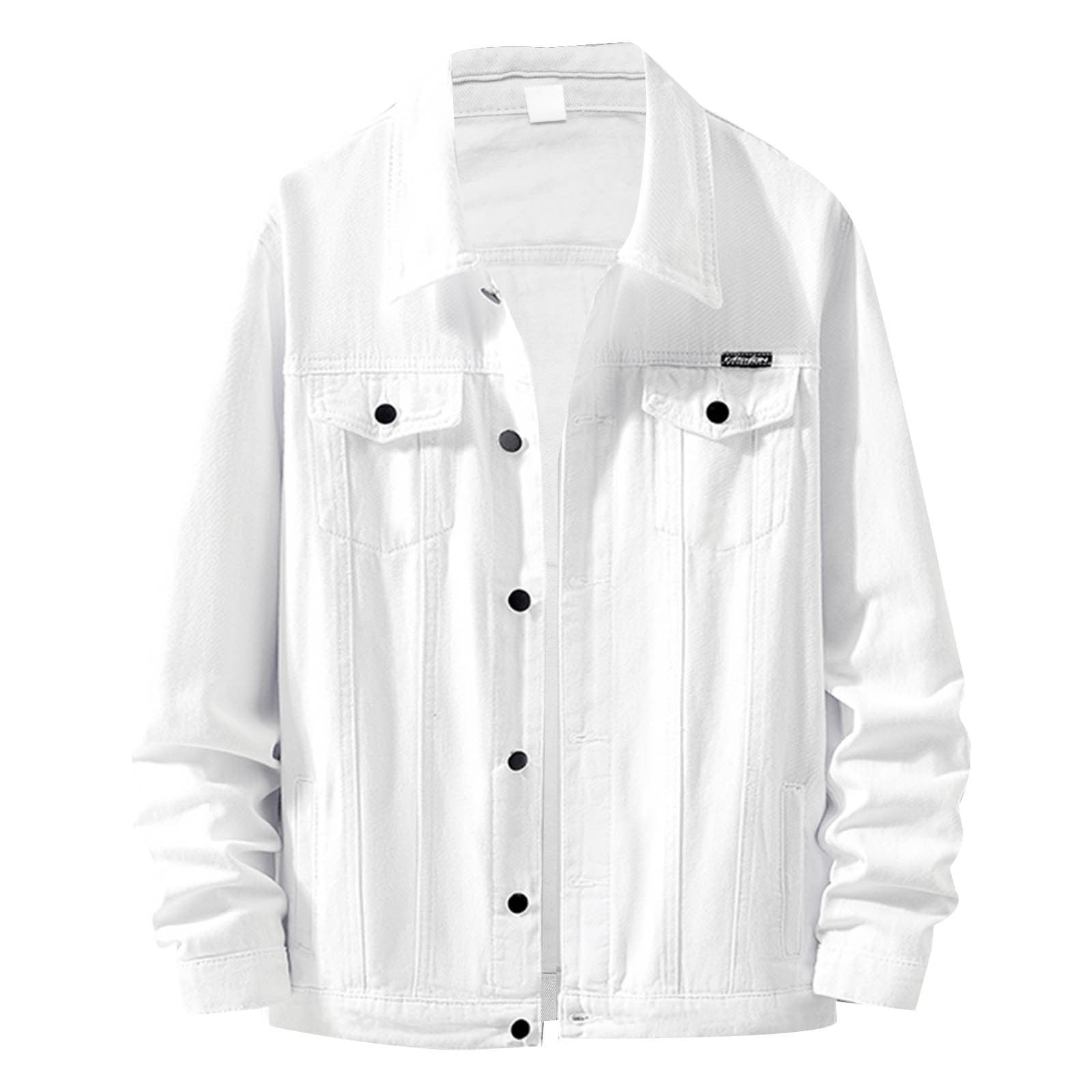 KaLI_store Denim Jacket Men Men's Denim Jacket Casual