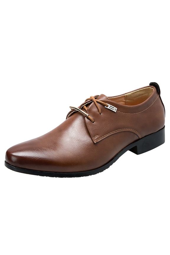 Dress Shoes for Men Leather Shoes Comfort Business Casual Style Office Loafers Flats,Brown