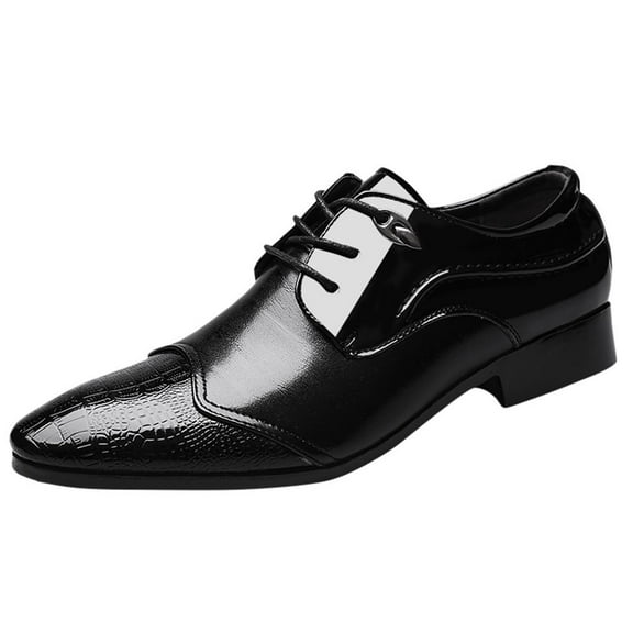 KaLI_store Dress Shoes for Men Men Dress Shoe King Classic Oxford with Leather Lining - Wide Width Available,Black