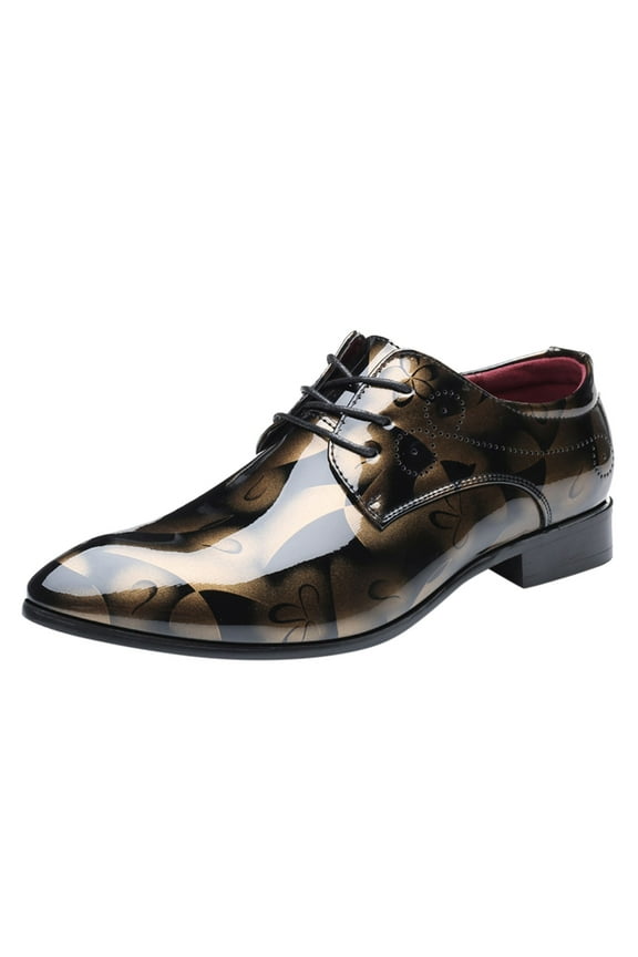 Dress Shoes for Men Men Dress Shoe King Classic Oxford with Leather Lining - Wide Width Available,Gold