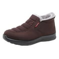 thumbnail image 1 of KaLI_store Fall Boots Women Women Snow Boots Mid-Calf Boots Warm Lining Shoes Brown,8.5, 1 of 5