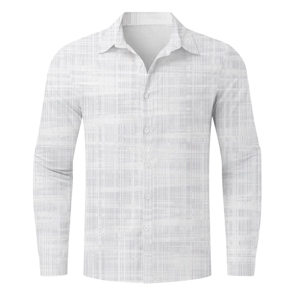 KaLI_store Flannel Shirt For Men,Men's Button Down Long Sleeve Stretch Performance Solid Shirt