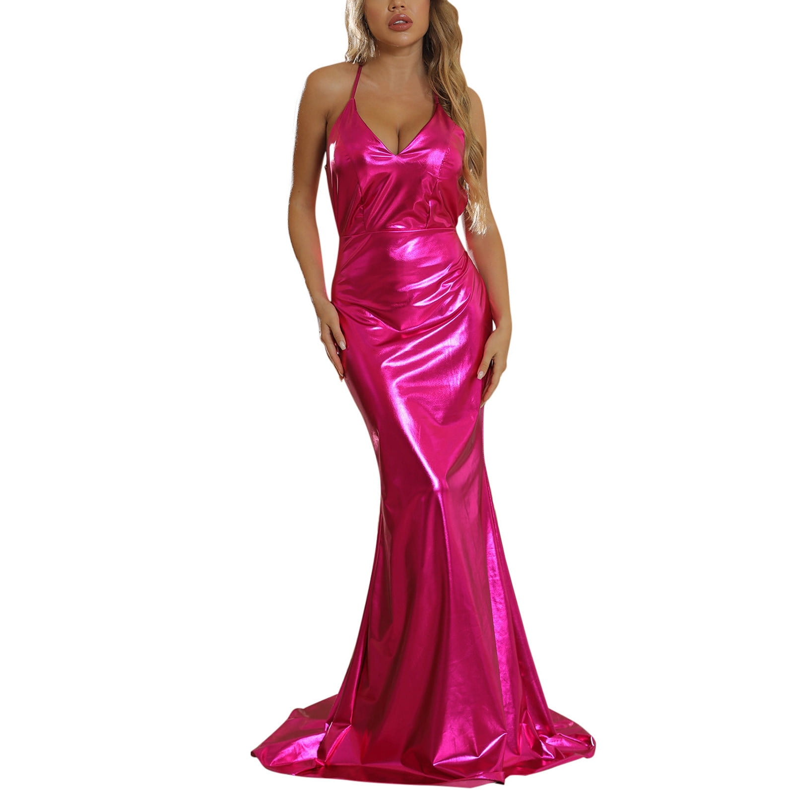 knee length dresses for ladies MALAN BRETON Fuschia Pink One Shoulder Silk Maxi Dress – The Untitled  Boutique main image 1