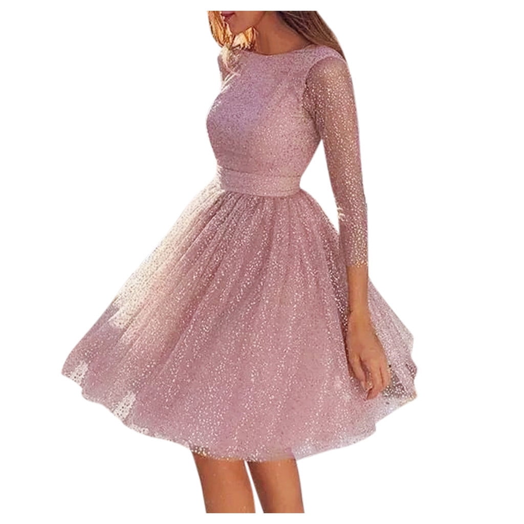 open lace back dress Women's Off Shoulder Swing Dress Party Picnic Dress
