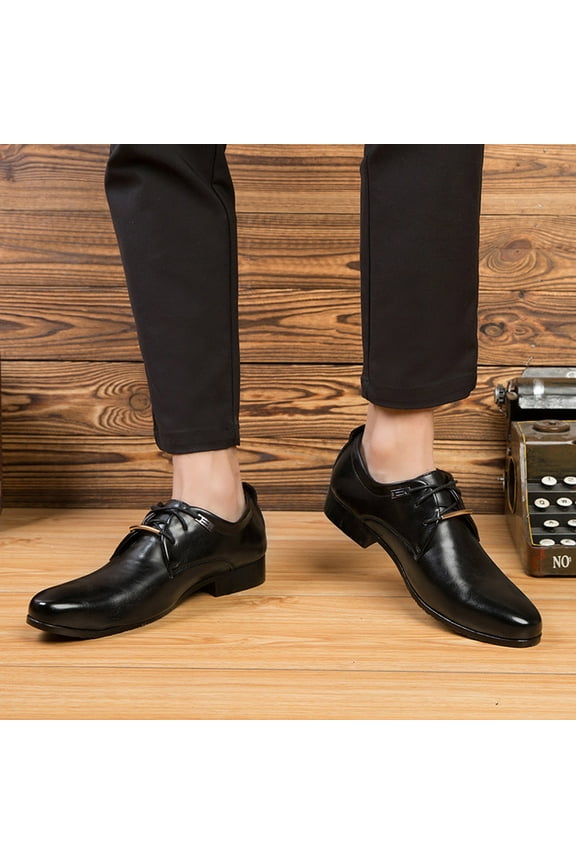 Formal Shoes for Men Dress Shoe Classic Oxford with Leather Lining - Wide Width Available,Black
