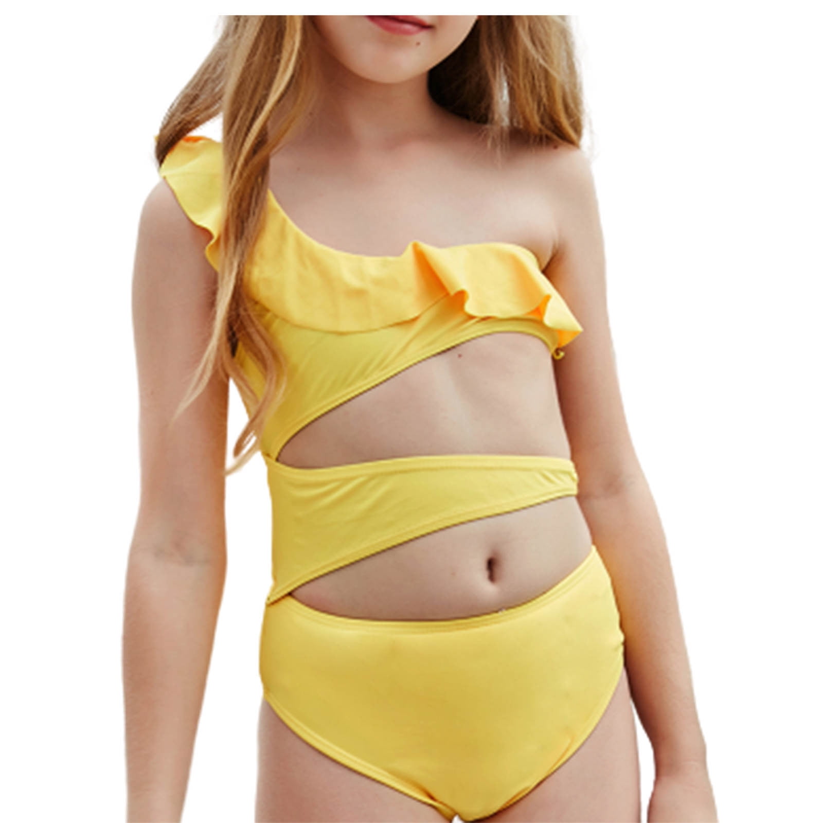 KaLI store Girl Swimsuit Girls Rainbow Unicorn Swimsuit Two Pieces