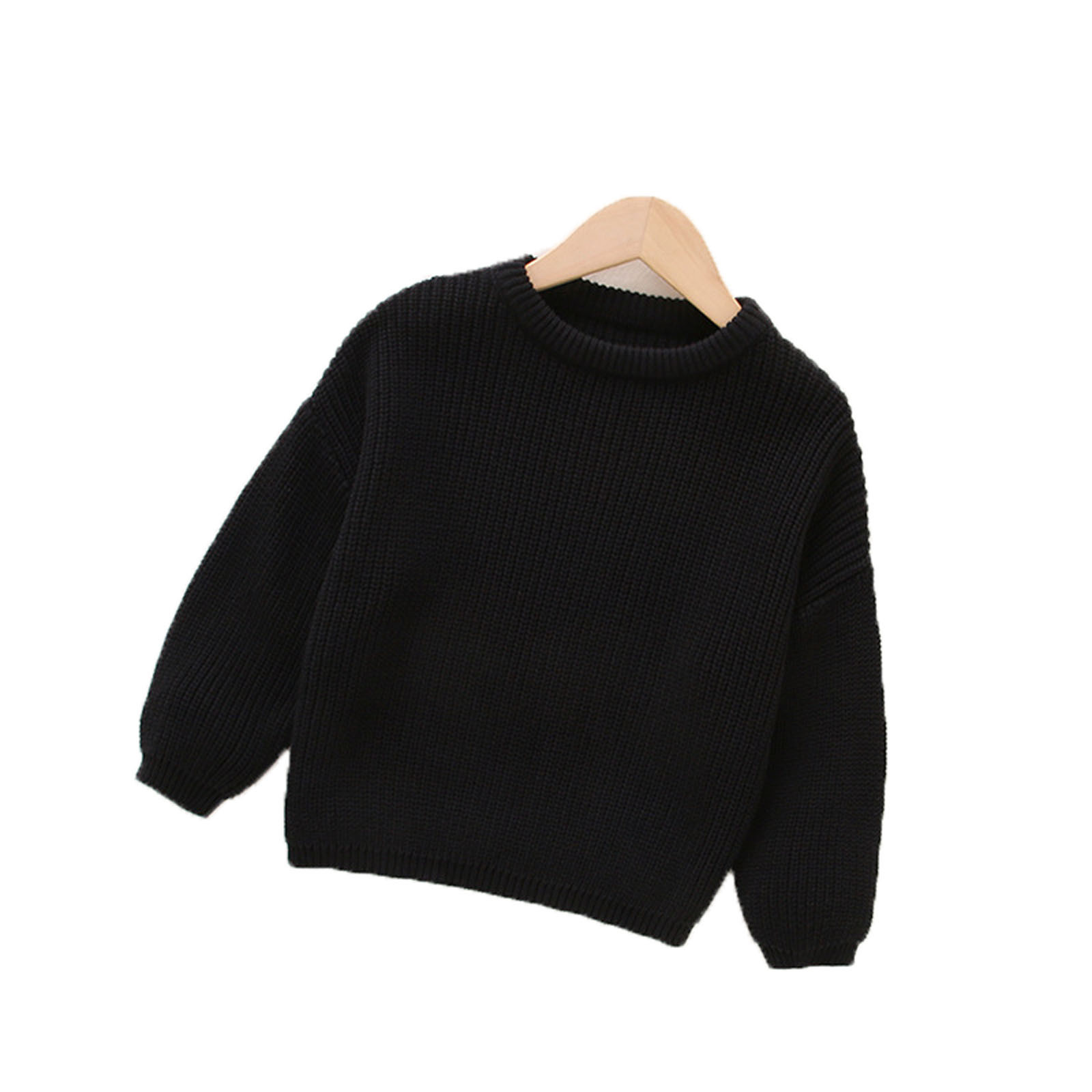 KaLI_store Girl's Sweater Girls Pullover Sweaters Kids Long Sleeve Drop